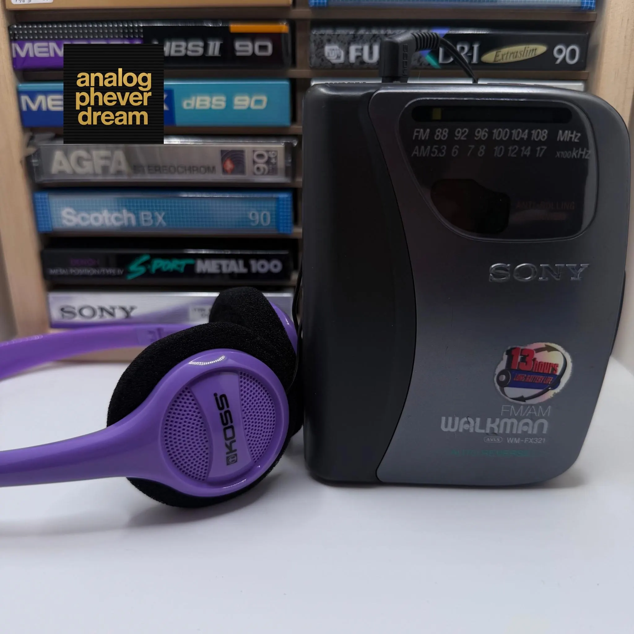 Restored 1996 Sony WM-FX321 Cassette Walkman; Fully Serviced: Free Cassette + Headphones