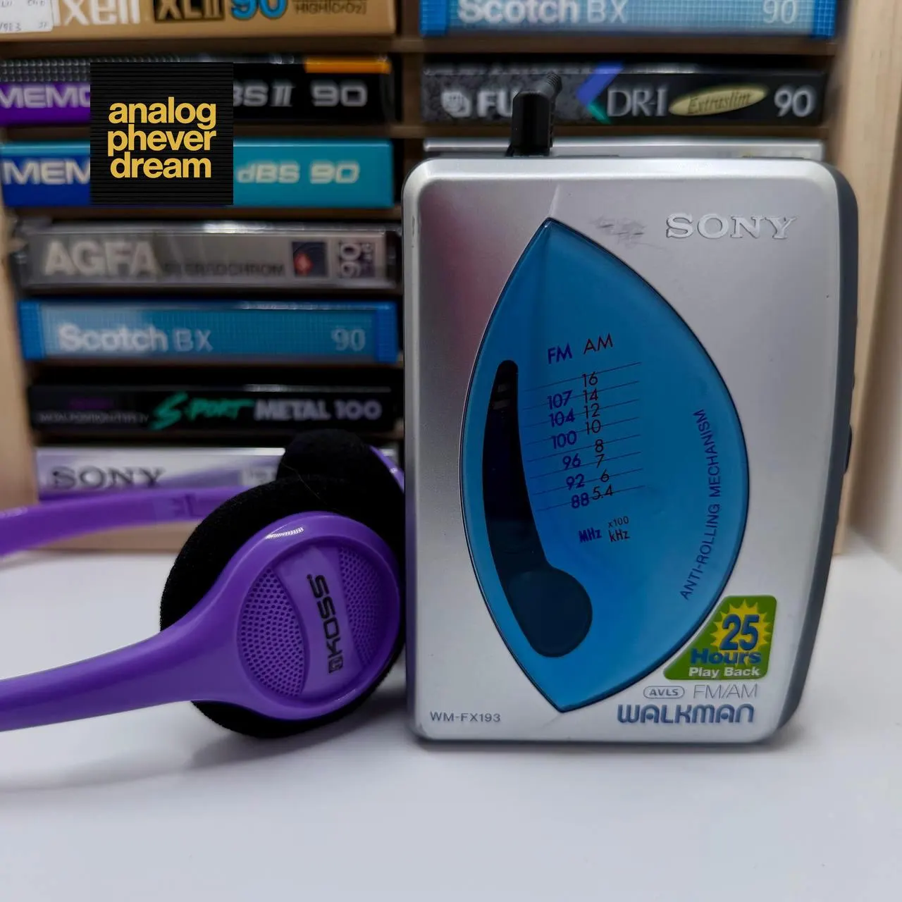 Restored 1999 Sony WM-FX193 Cassette Walkman; Fully Serviced: Free Cassette + Headphones