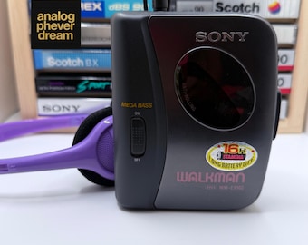 gorgeous 1997 SONY wm-ex 162 cassette walkman; fully restored/serviced: free cassette + headphones
