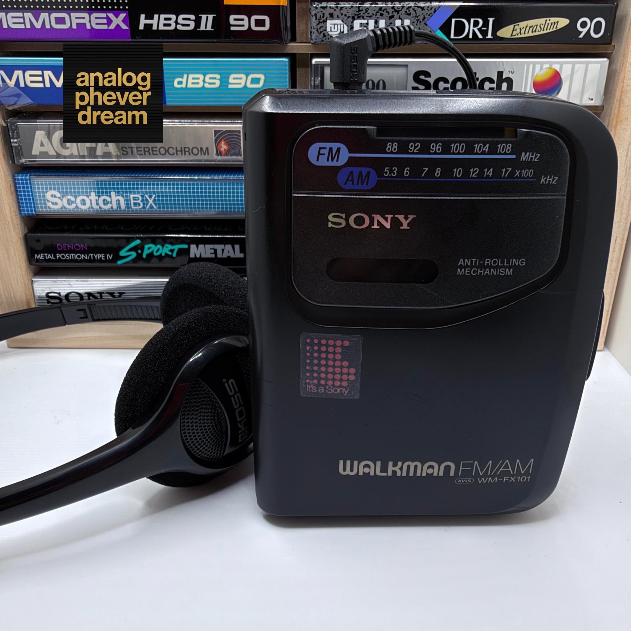 survivor series 1994 SONY wm-fx101 cassette walkman; fully restored/serviced: free cassette + headphones