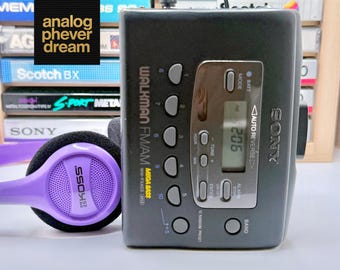 mint 1994 SONY wm-fx 403 cassette walkman; fully restored/serviced: free cassette + headphones